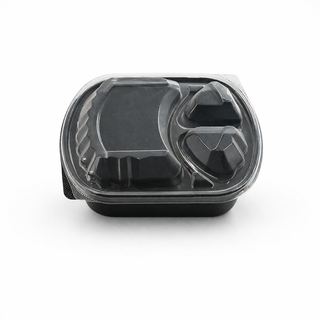 ASSIETTES LUX 3 Compartiments AVEC COUVERCLE 250 PCS