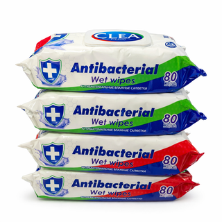 Lingettes Antibactériennes - 4 Paquets (80 PCS)