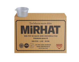 POT À SAUCE MIRHAT AVEC COUVERCLE FIXE – 30 ML (1 OZ)