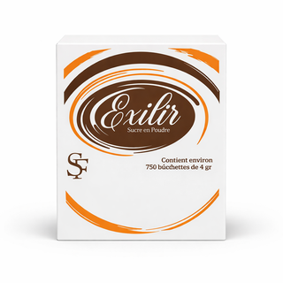 EXILIR – SUCRE EN POUDRE EN SACHETS (750 × 4 G)