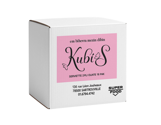 SERVIETTES EN PAPIER 2 PLIS KUBIS – PAQUET DE 18